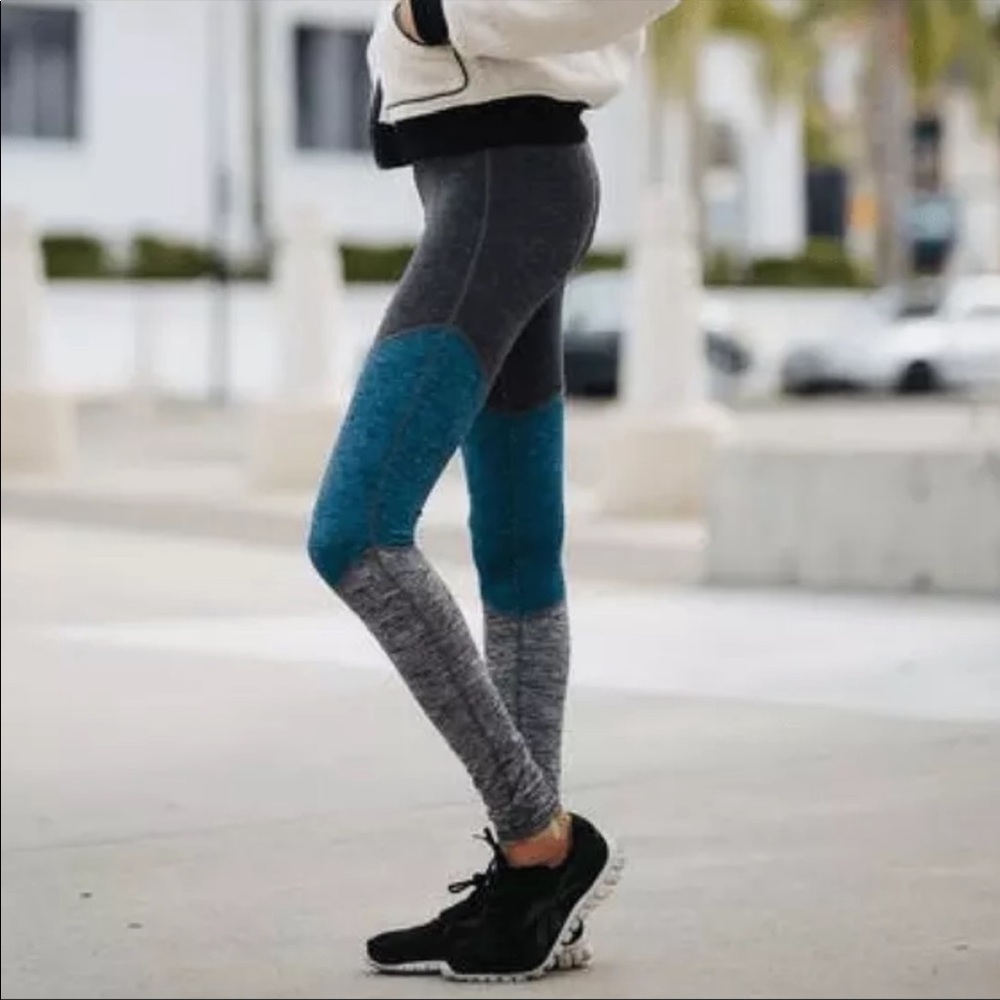 Free People Gray and Blue Leggings